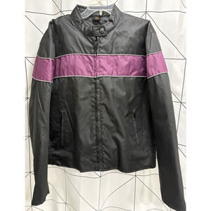 Vtg Tennessee Leather Brand Motorcycle Riding Jacket Zip Out Liner Vented 2XL